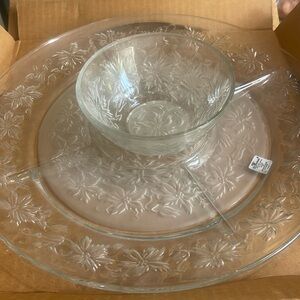 Princess house glass ware serving tray
